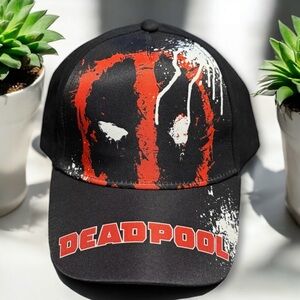 🆕Deadpool Graphic Black Satin Cap